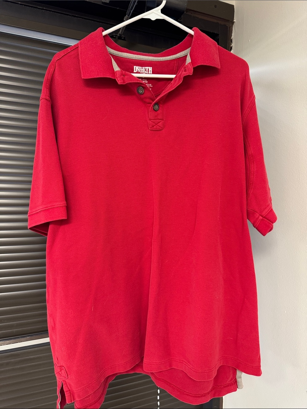 Duluth Trading Co Bright Red Men's Short-Sleeve Polo